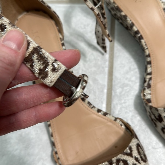 J.Crew Laila Leopard Wedges - Size 9 - EUC - Comfy! - Picture 14 of 17